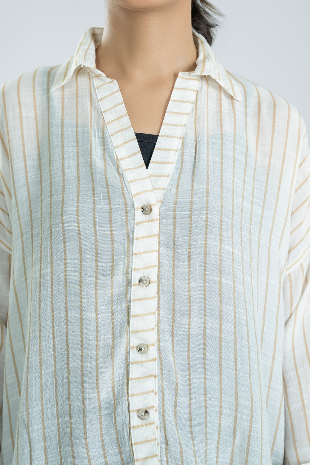 Women Striped Viscose Line T-Shirt