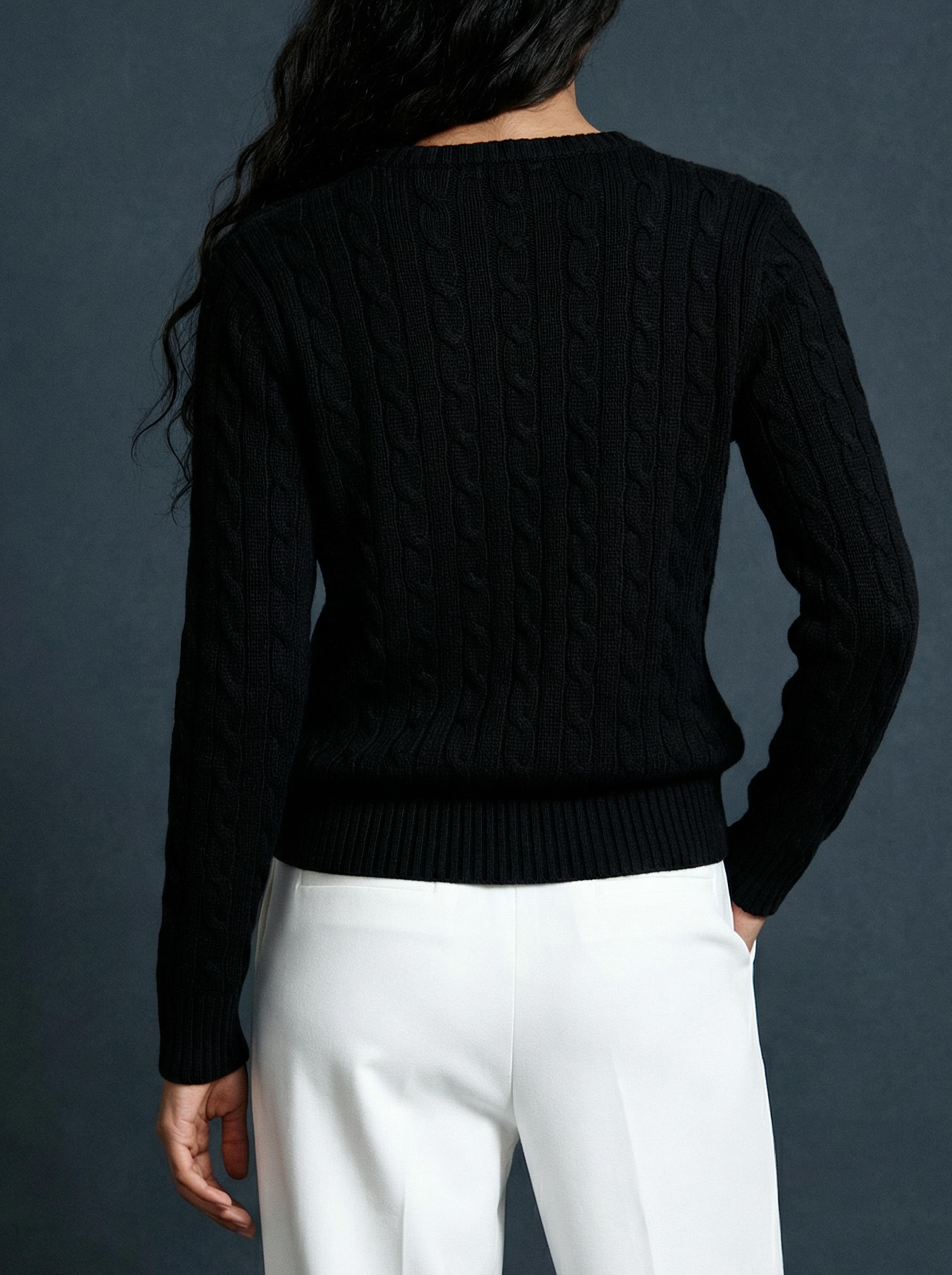 Hand Knitted Sweater Black