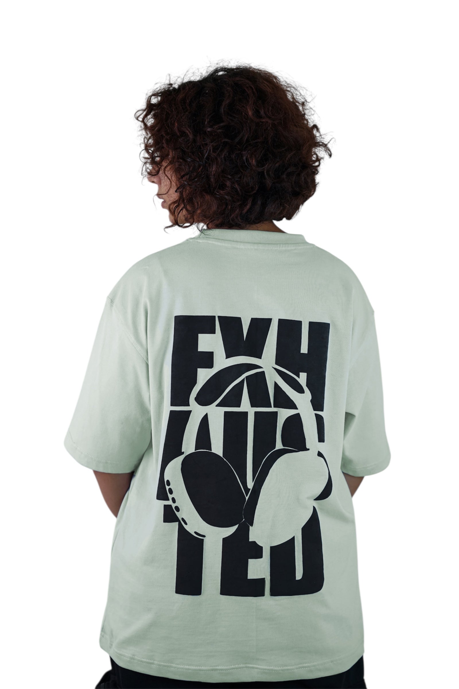EXHAUSTED TALES LIME GREEN TEE