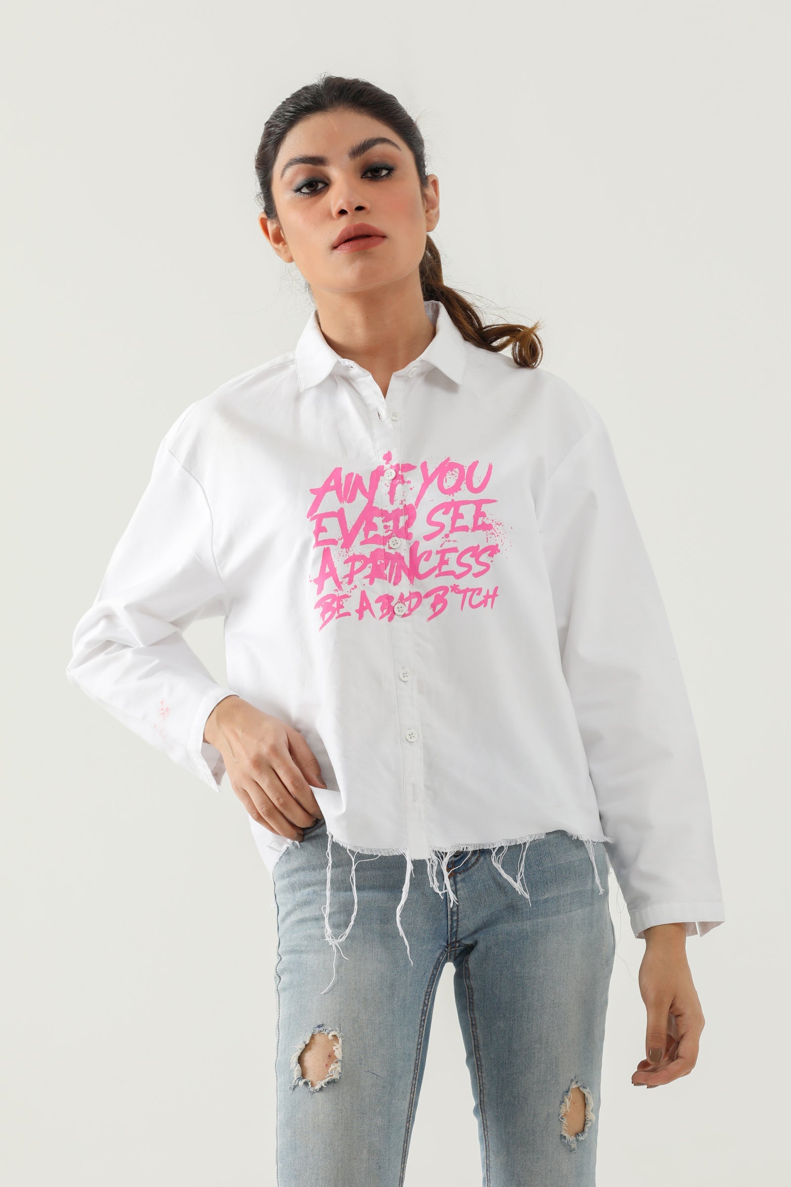 White Ripped Shirt
