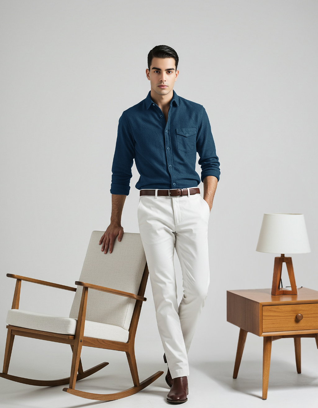 Navy button down Shirt