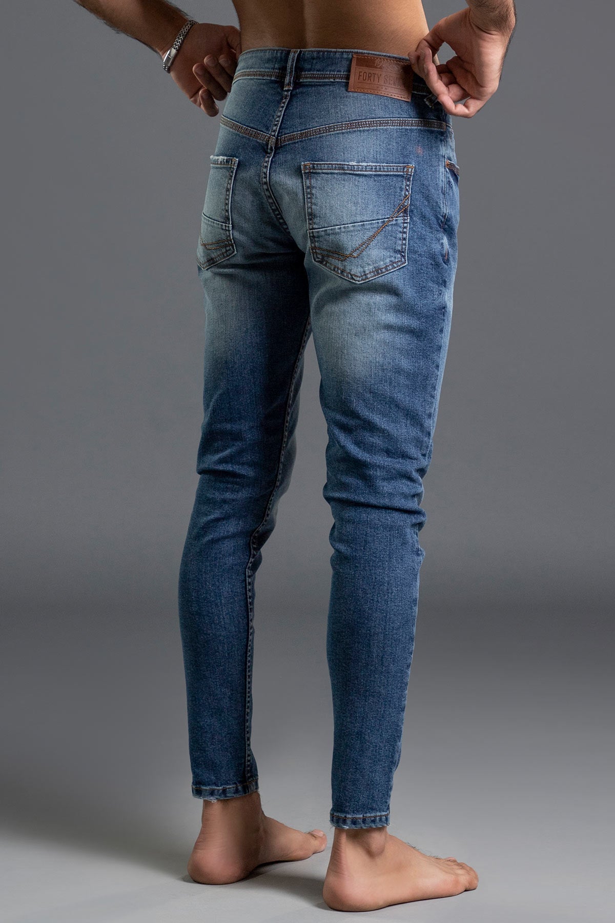 White Pepper Blue Skinny Jeans