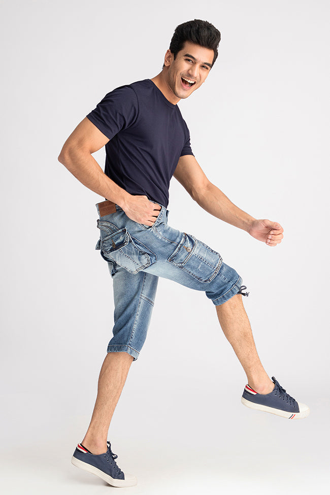 Cargo Vintage Denim Shorts