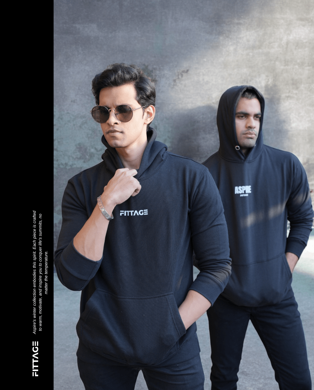 ASPIRE PREMIUM UNISEX BLACK HOODIE