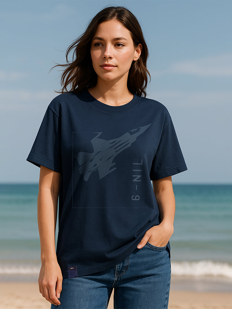 Graphic Blue Drop Shoulder T-shirt
