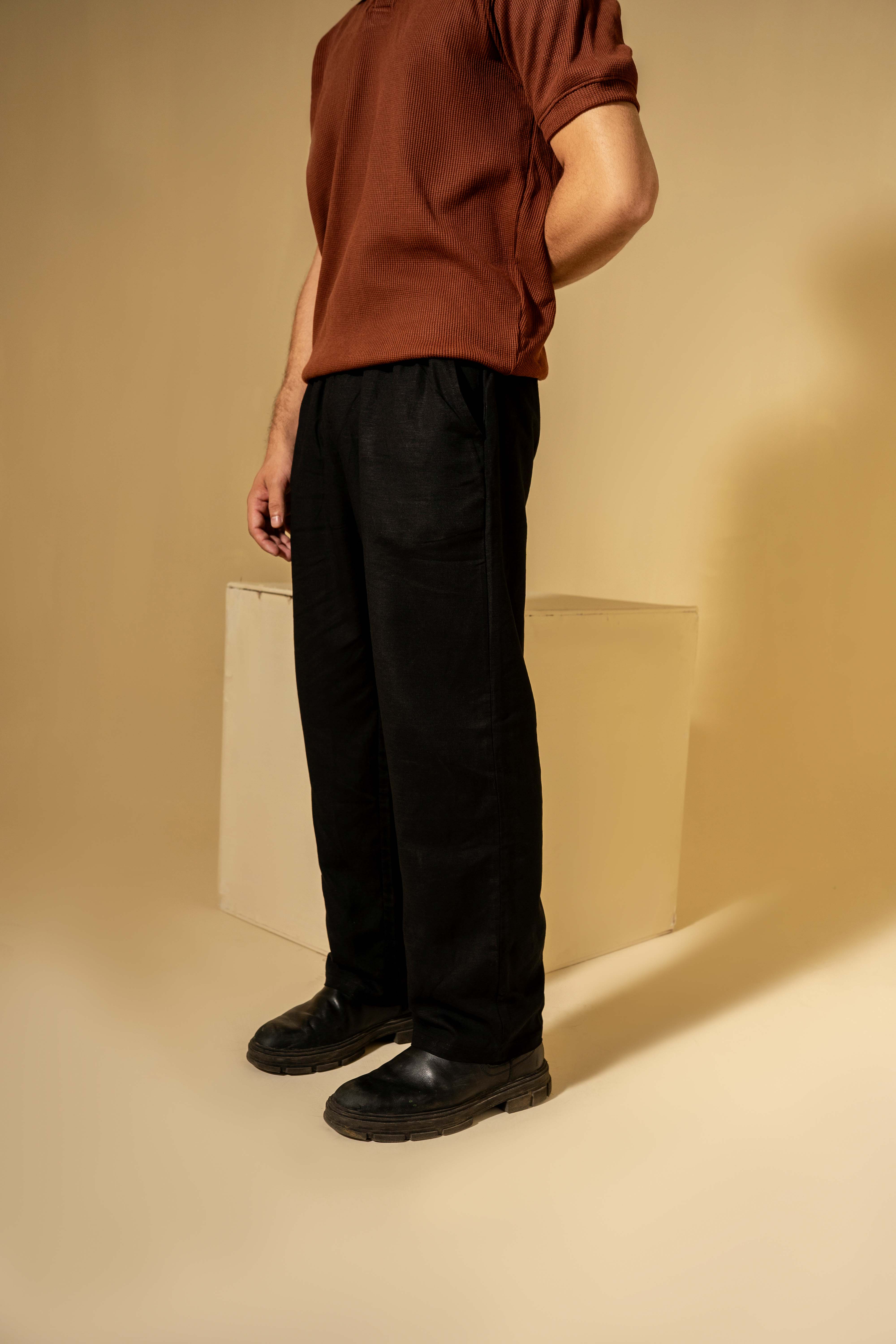 Black Linen Trouser