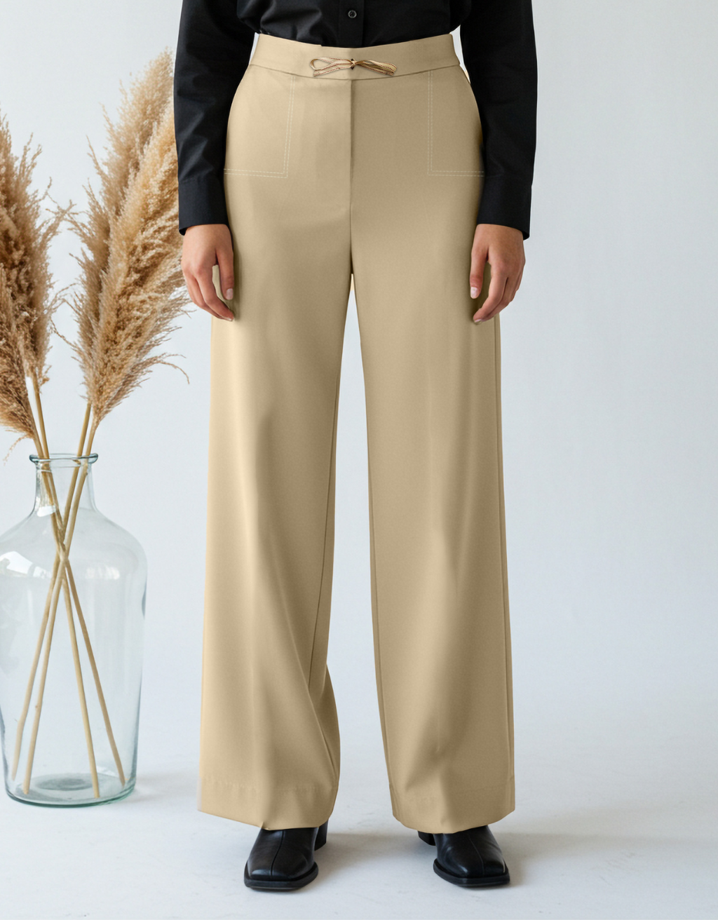 BeigeCore Straight Trouser