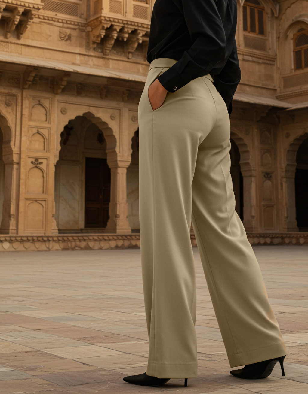 BeigeCore Straight Trouser