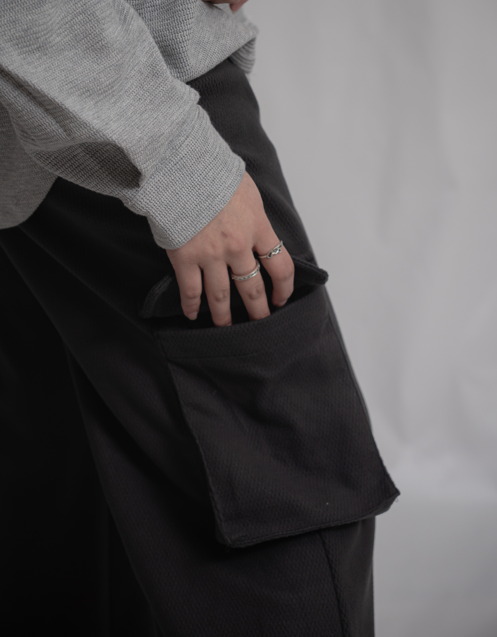Black Cargo Trousers