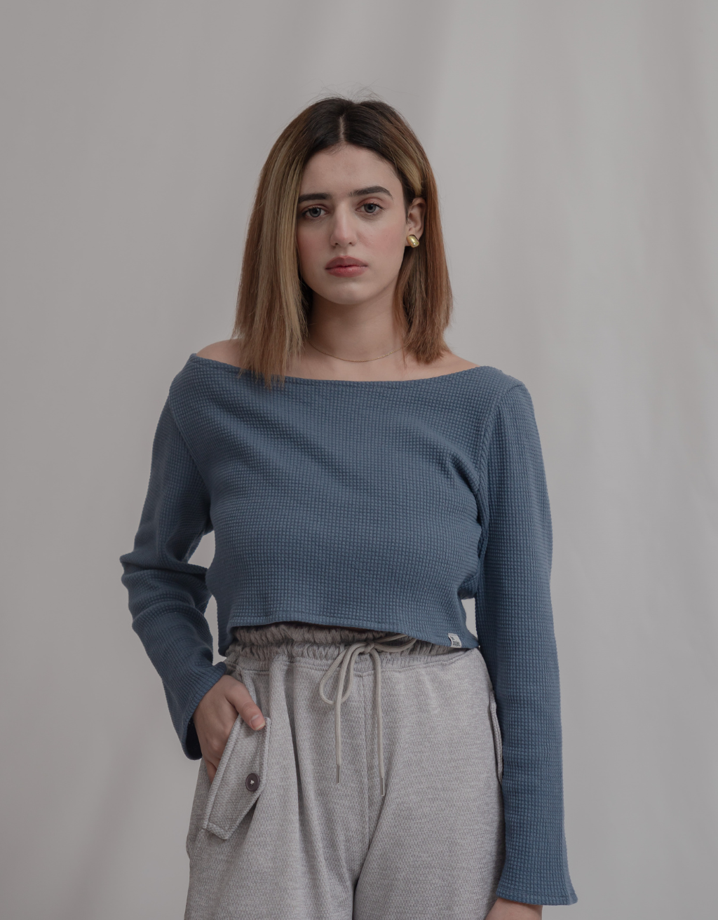 Boat Neck Crop Top