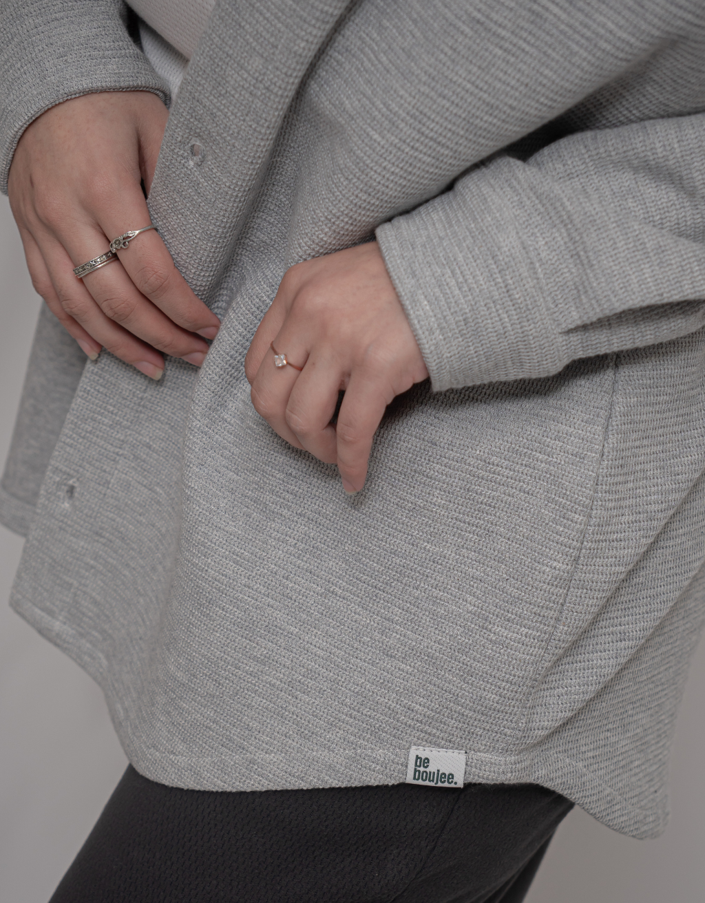 Light Gray Button-Down Shirt