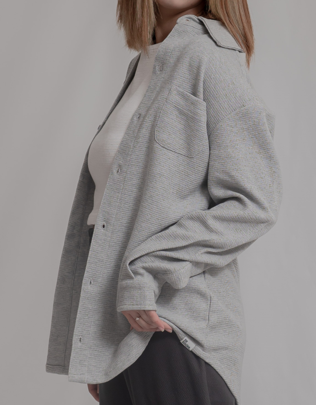 Light Gray Button-Down Shirt