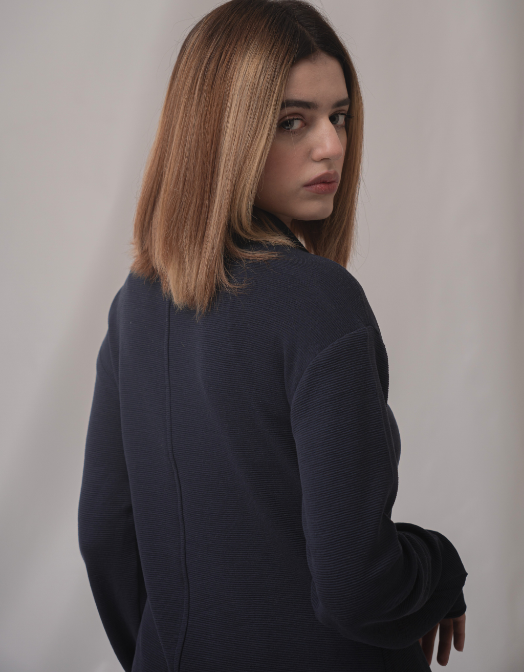 Dark Blue Button-Down Shirt