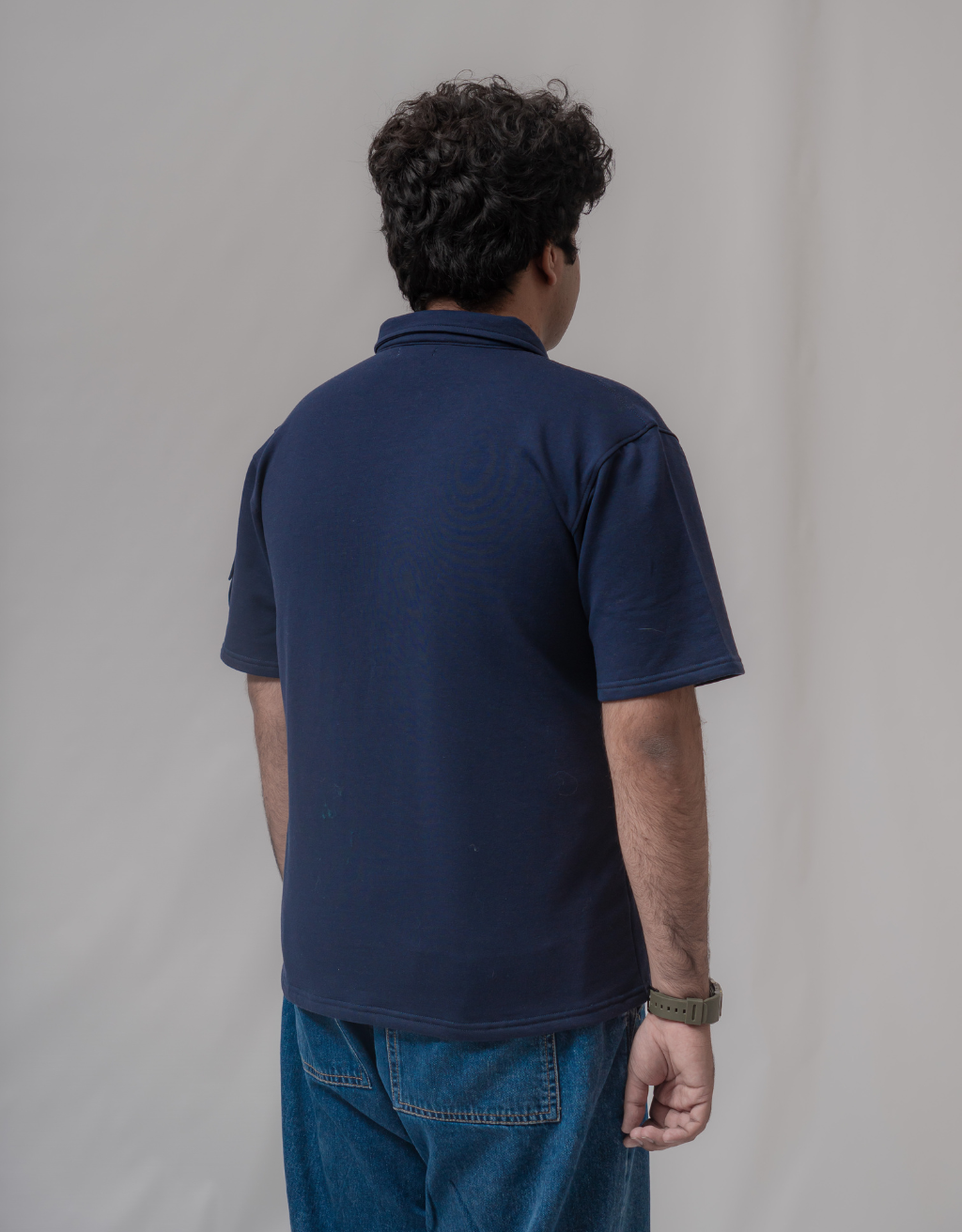 Fleece Zip-collar T-shirt