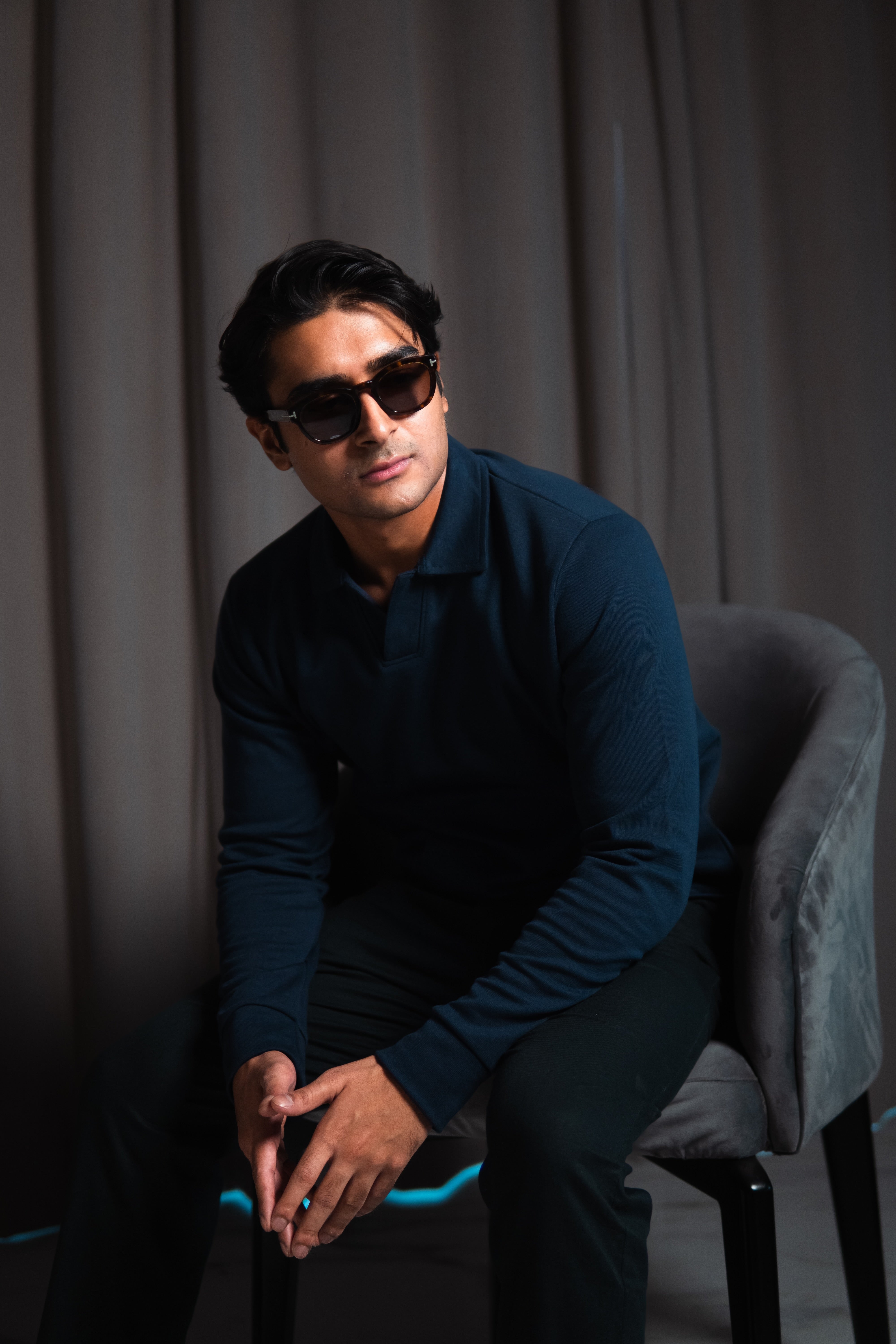 Polo Pullover - Blue