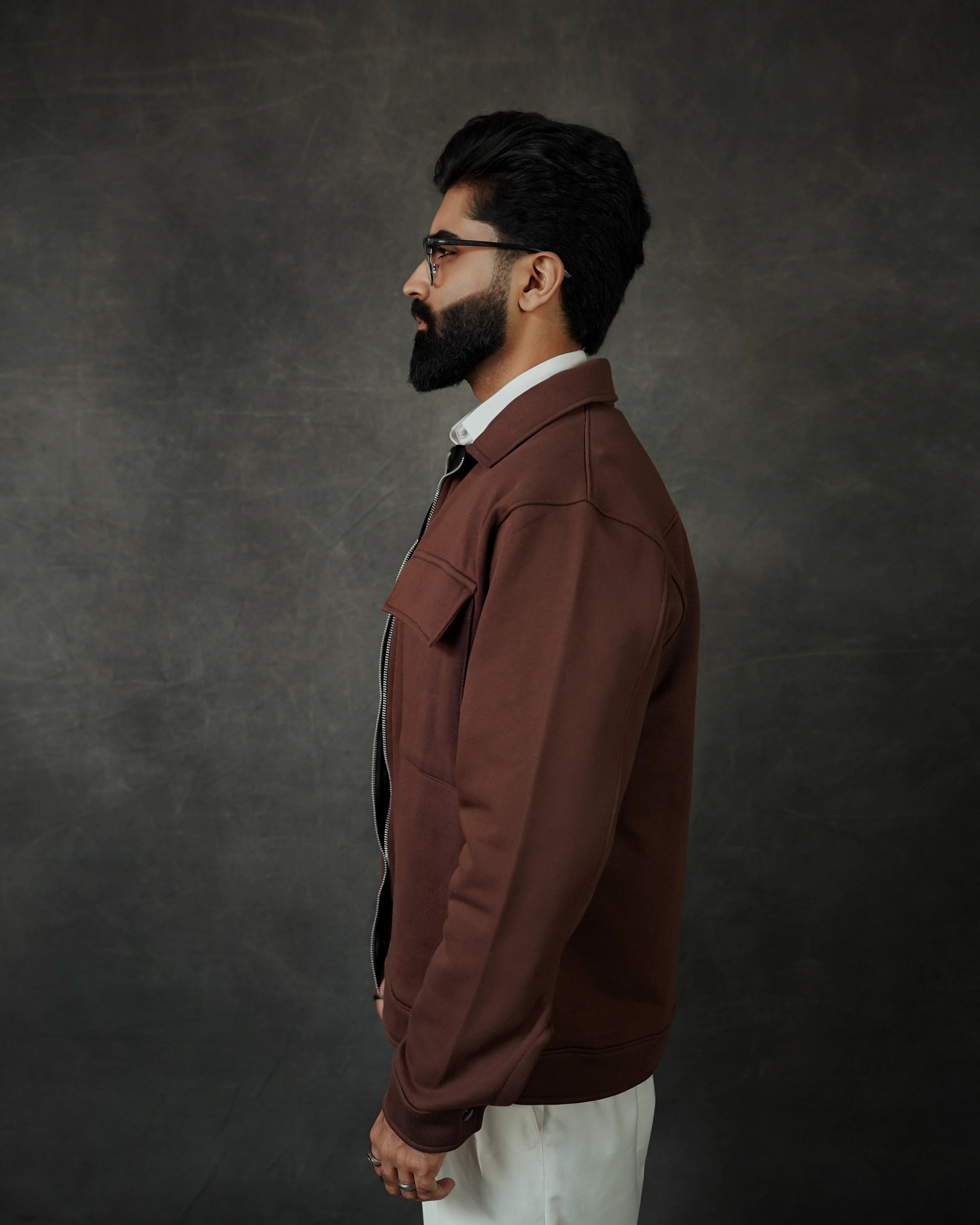 CHOCOLATE BROWN RELAXED JACKET