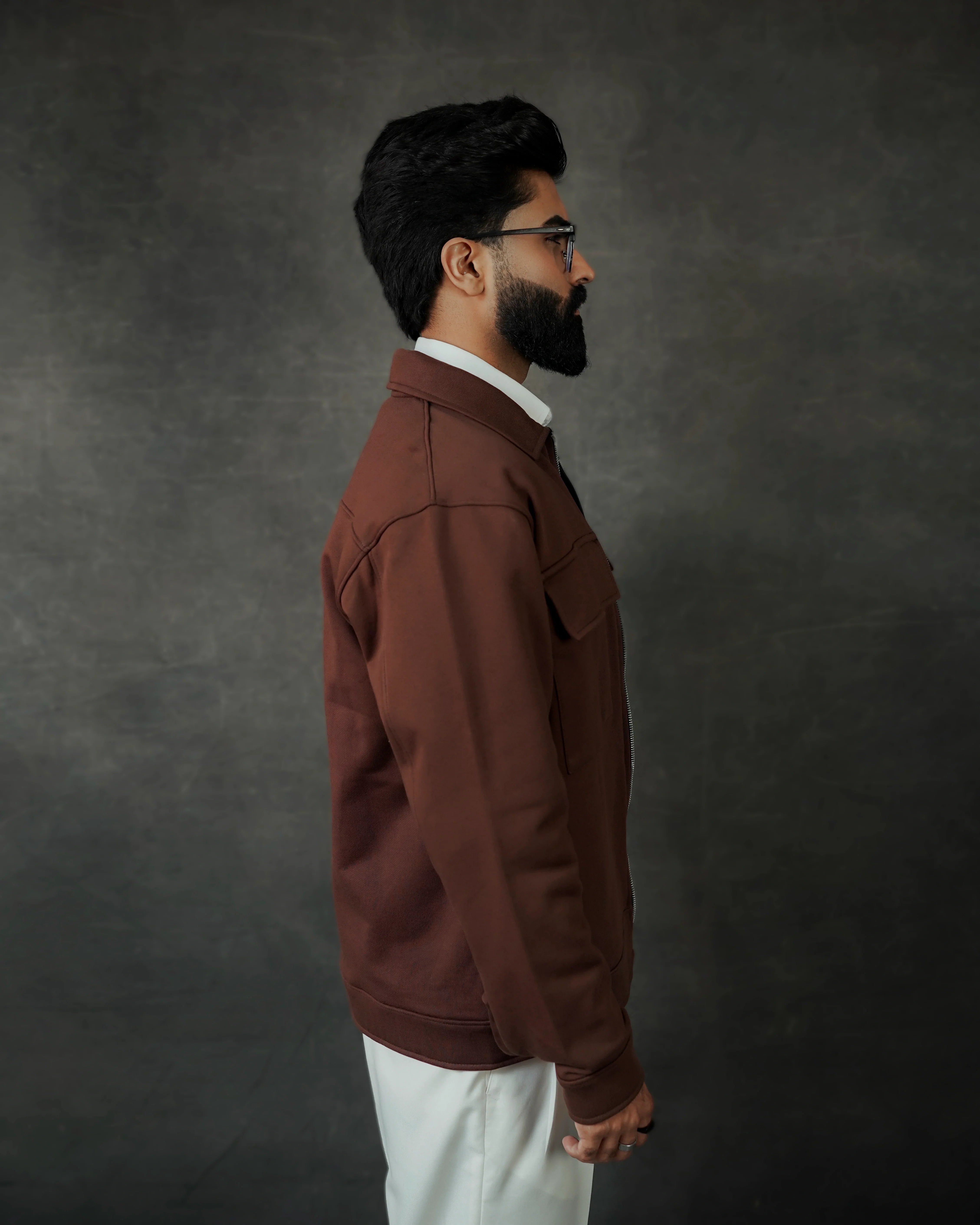 CHOCOLATE BROWN RELAXED JACKET