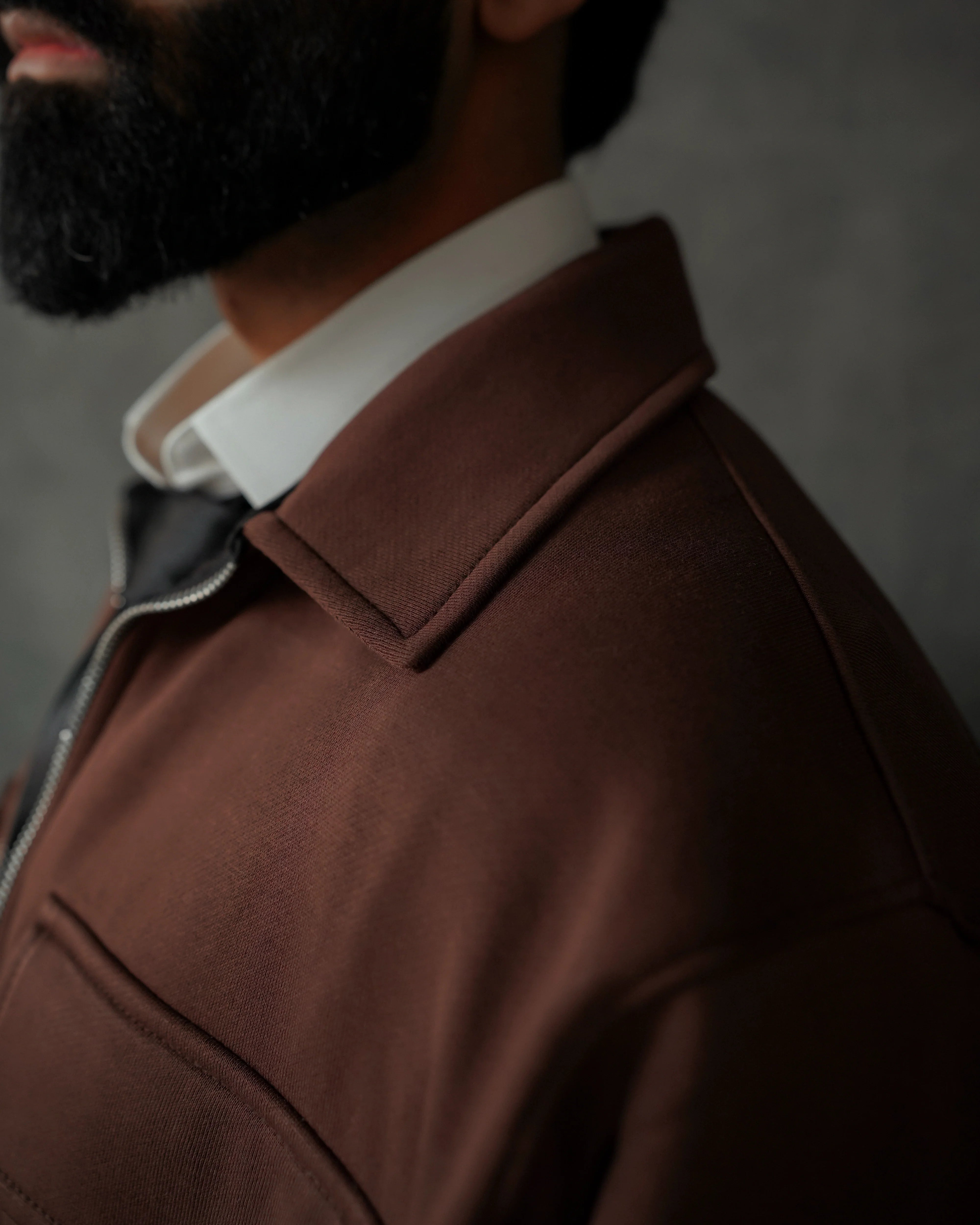 CHOCOLATE BROWN RELAXED JACKET