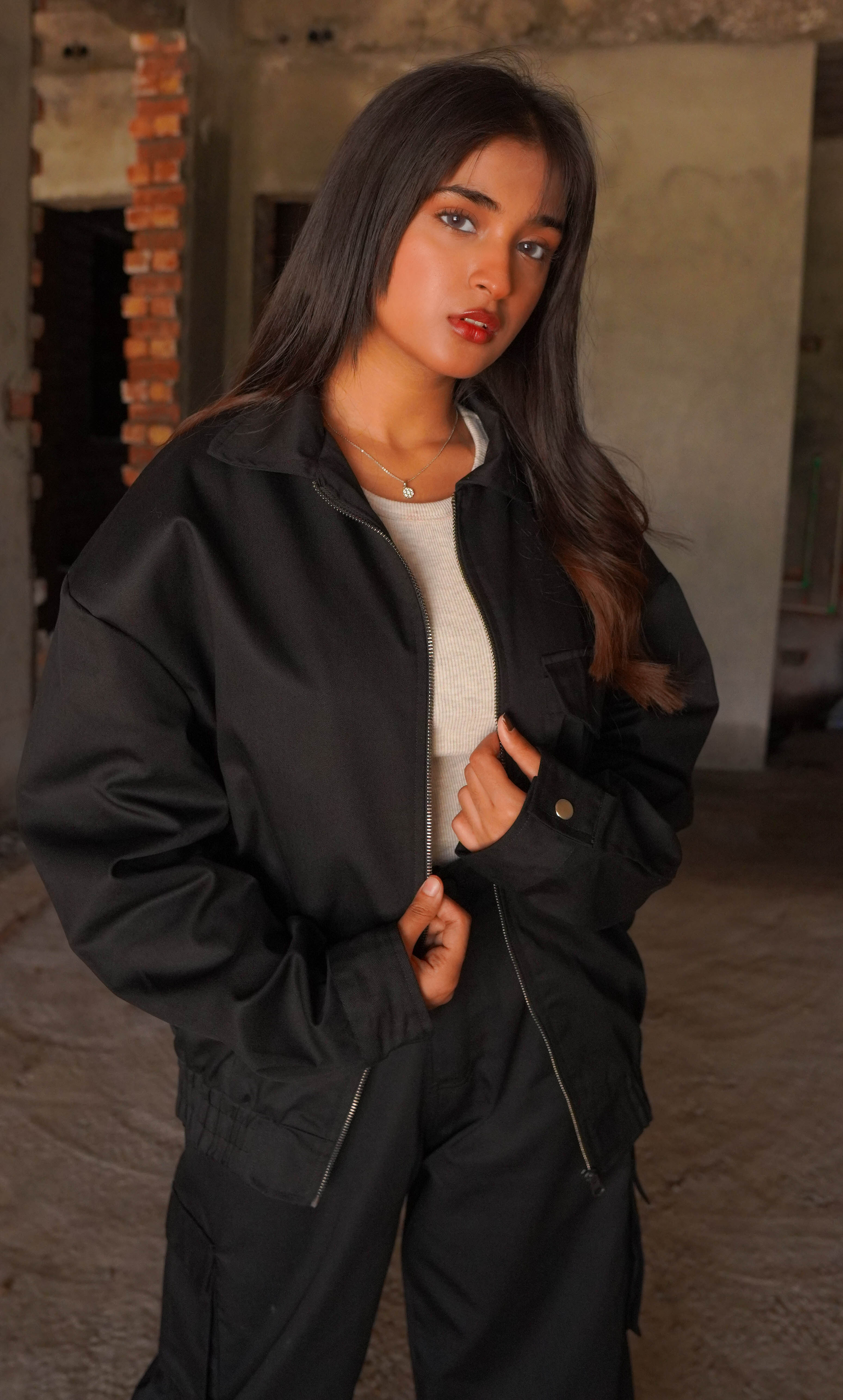 Black Twill Cord-Set