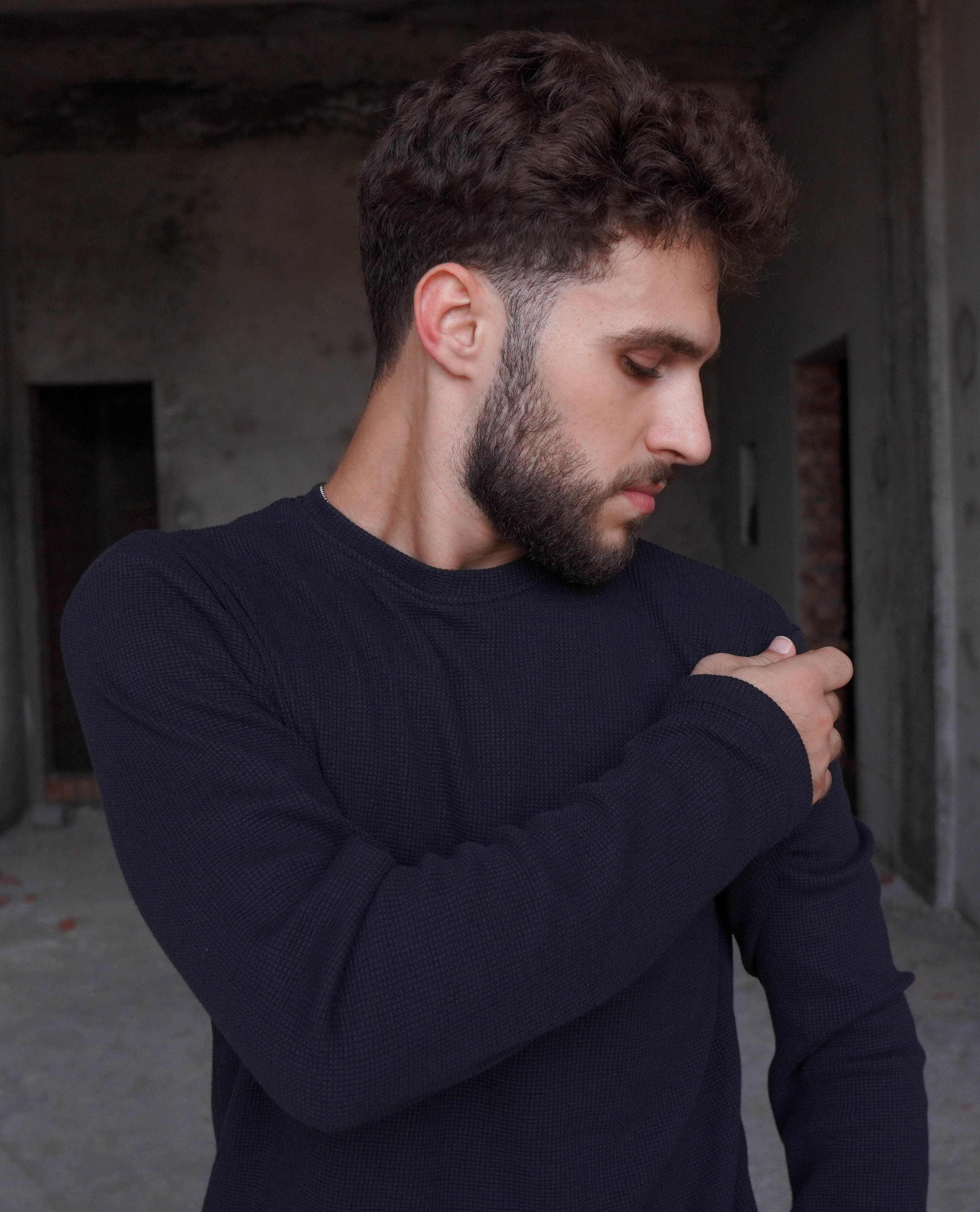 Midnight Black Thermal Shirt