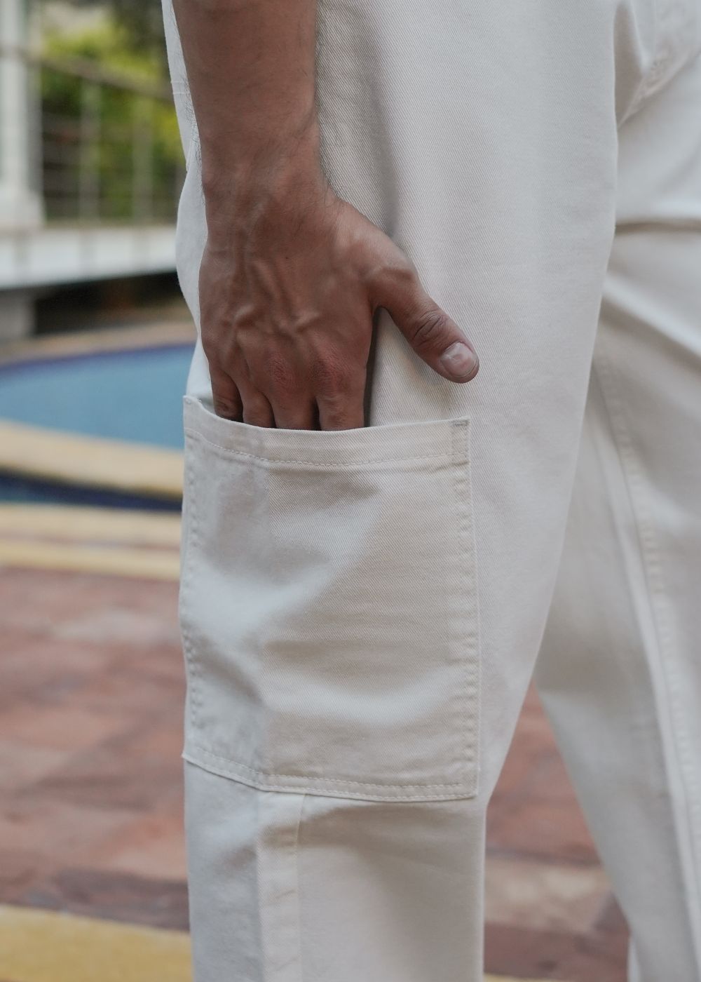 White Relaxed Jog Jeans