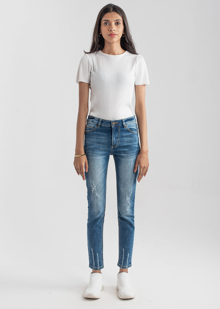 Foxtrot Ripped Skinny Jeans