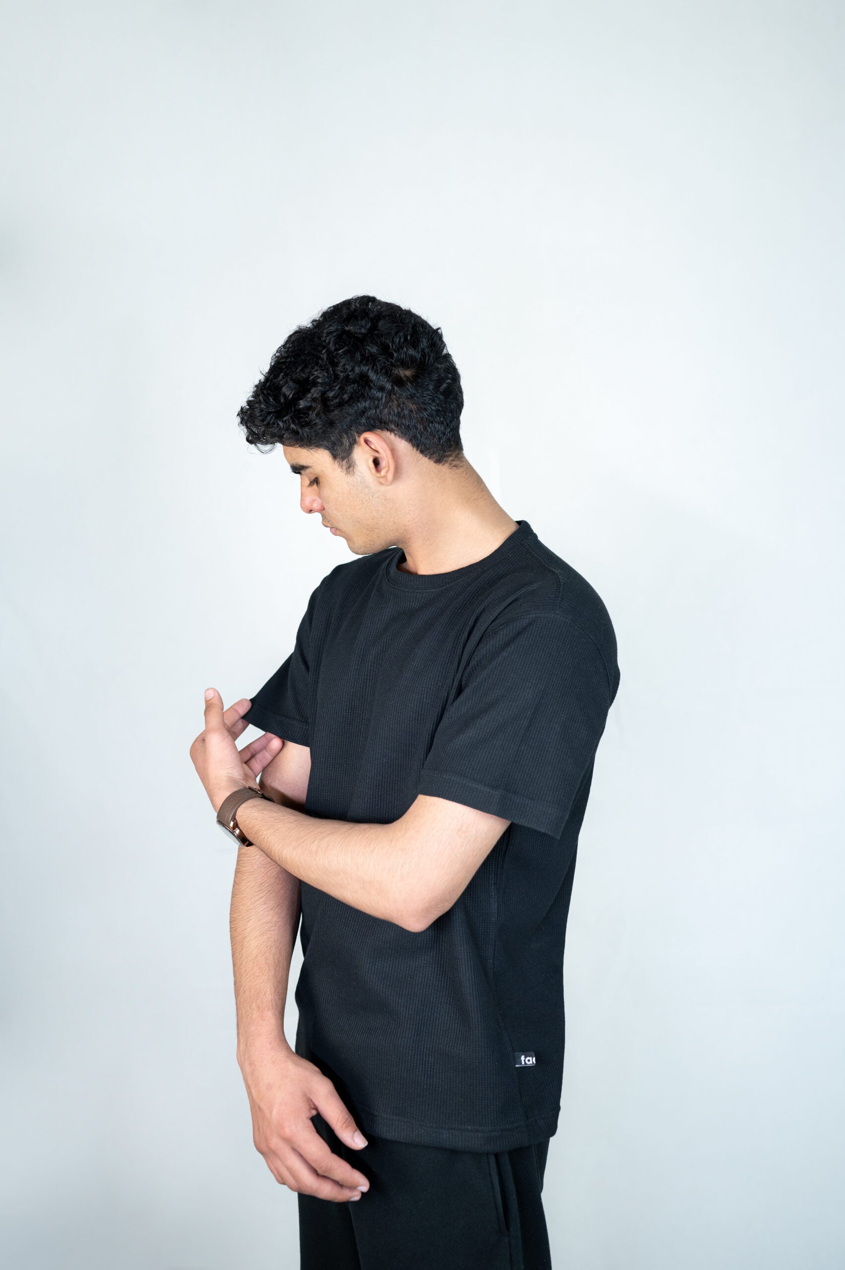 SIYAH – Waffle Knit Relaxed T-Shirt