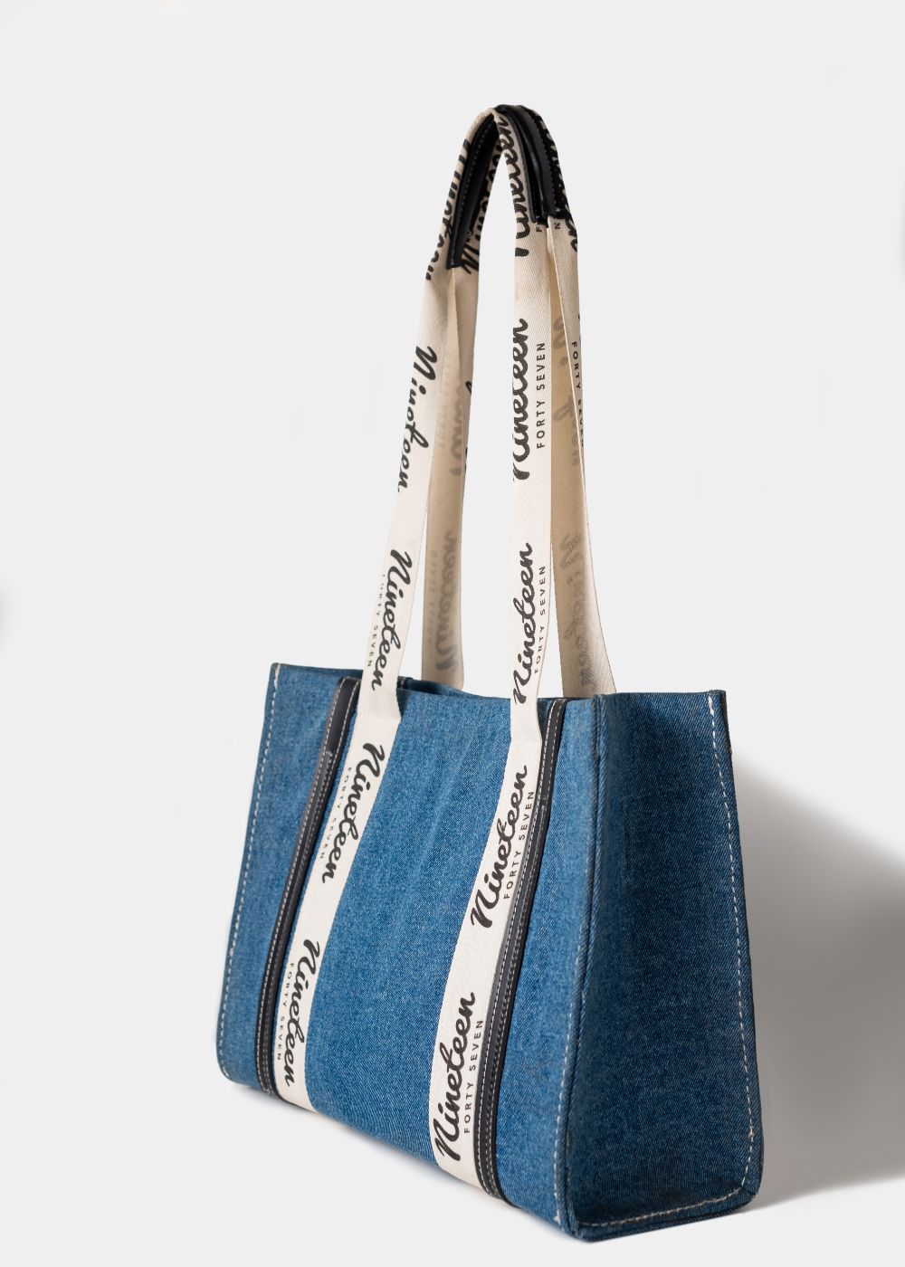 1947 Signature Tote Bag-Blue