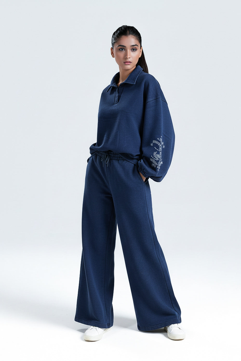 Embroidered  Washed Top