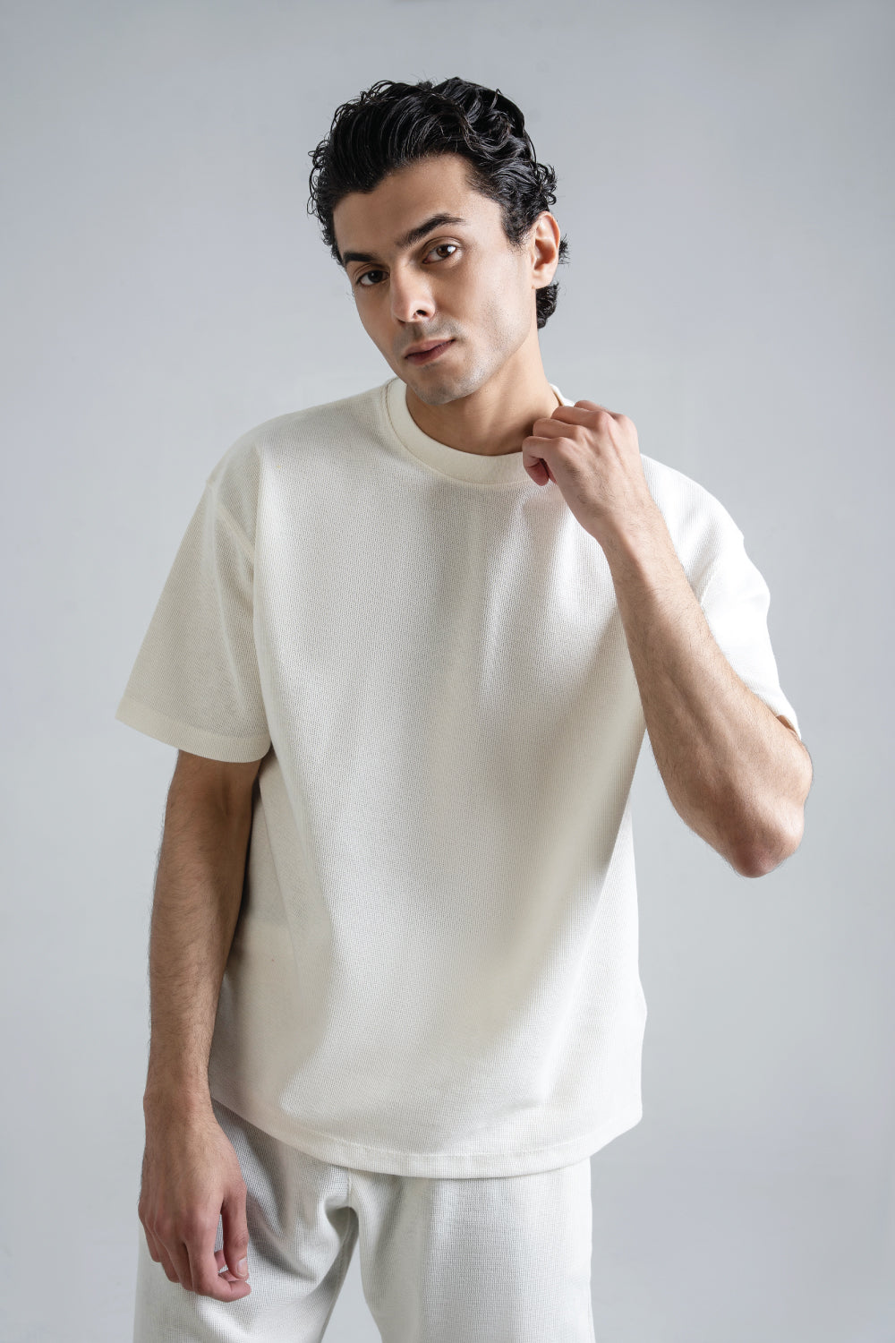 Crew Neck Textured T-Shirt