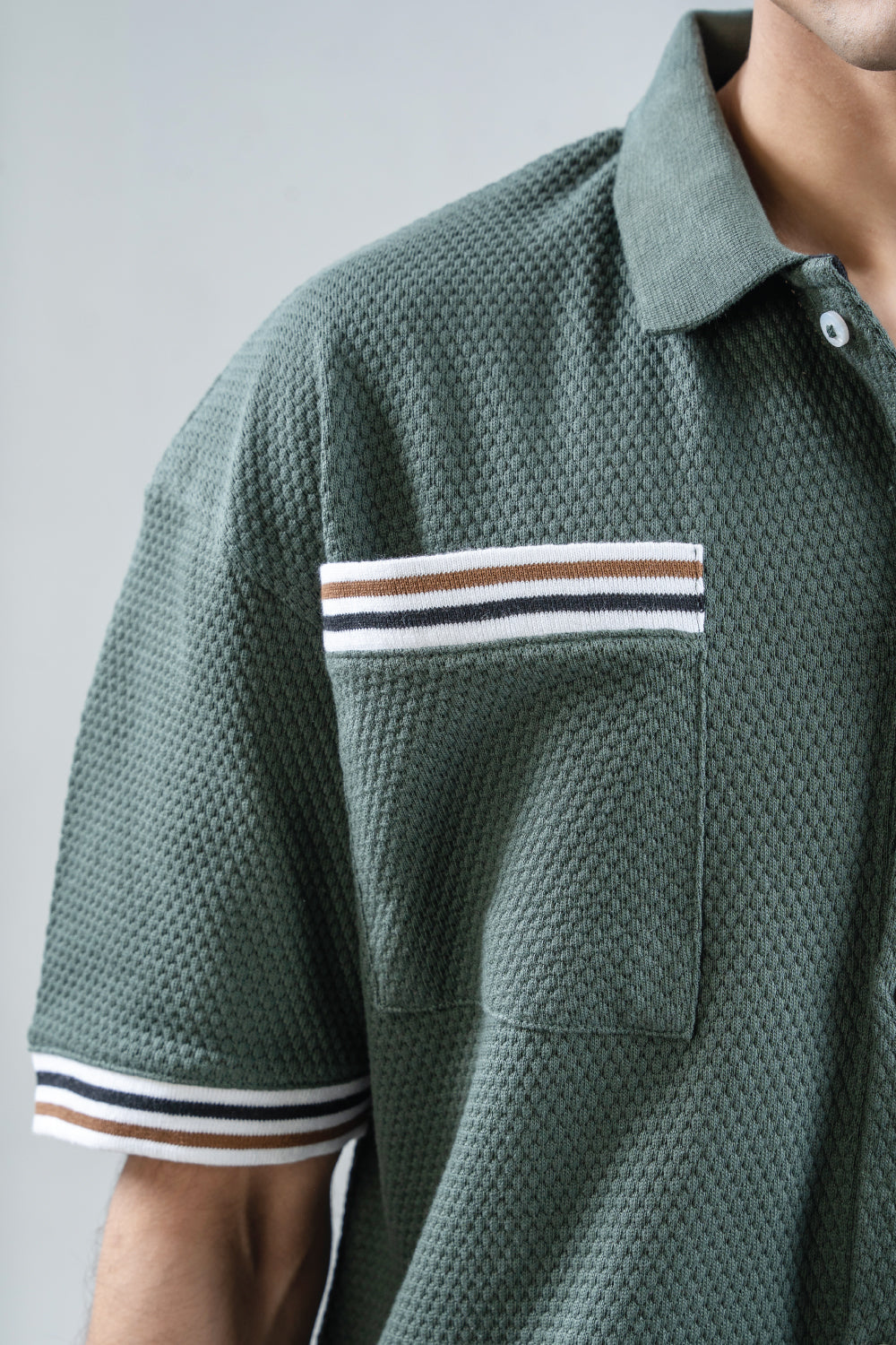 Jacquard  Button Down Shirt