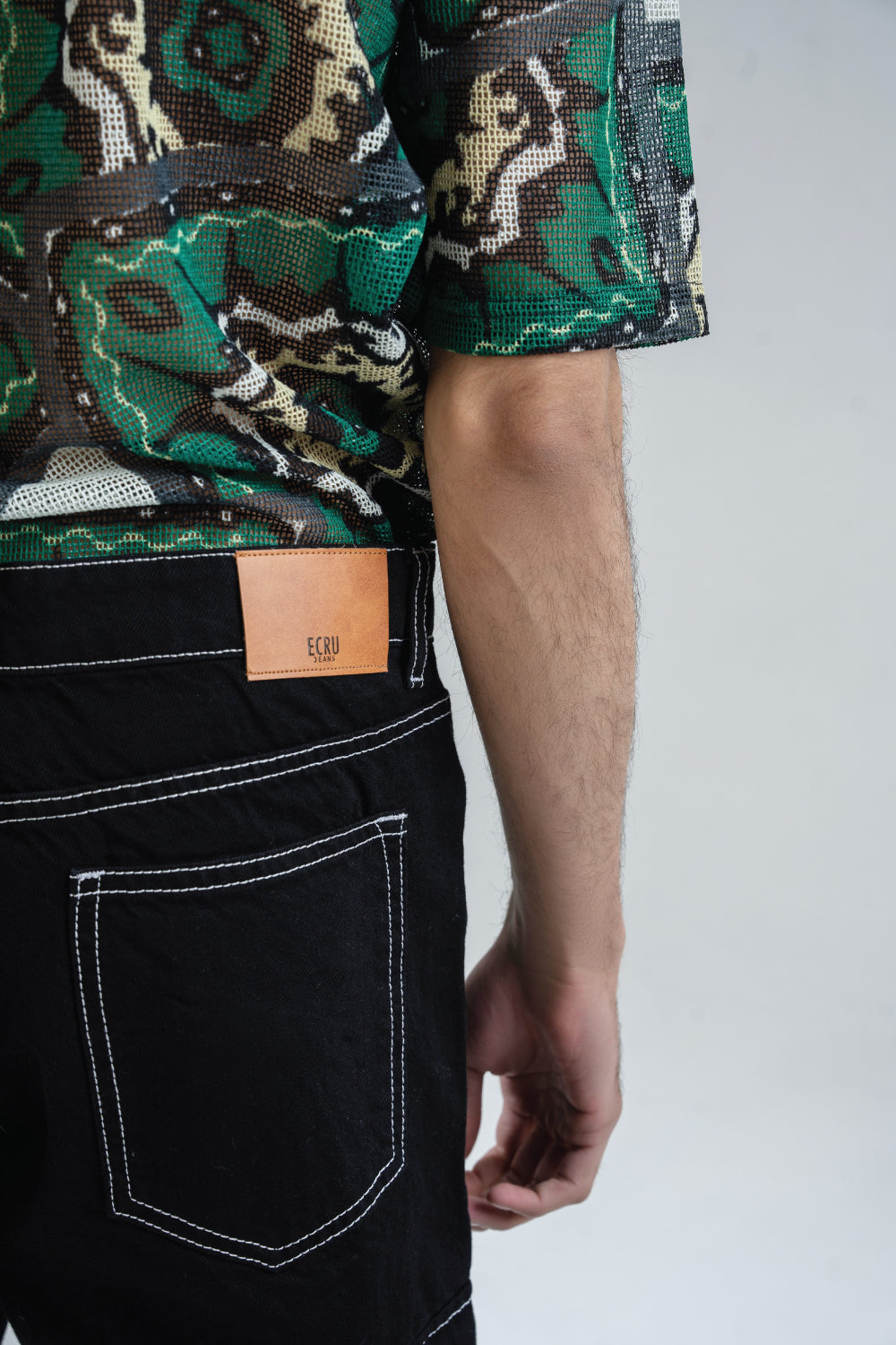 Straight Fit Cargo Denim