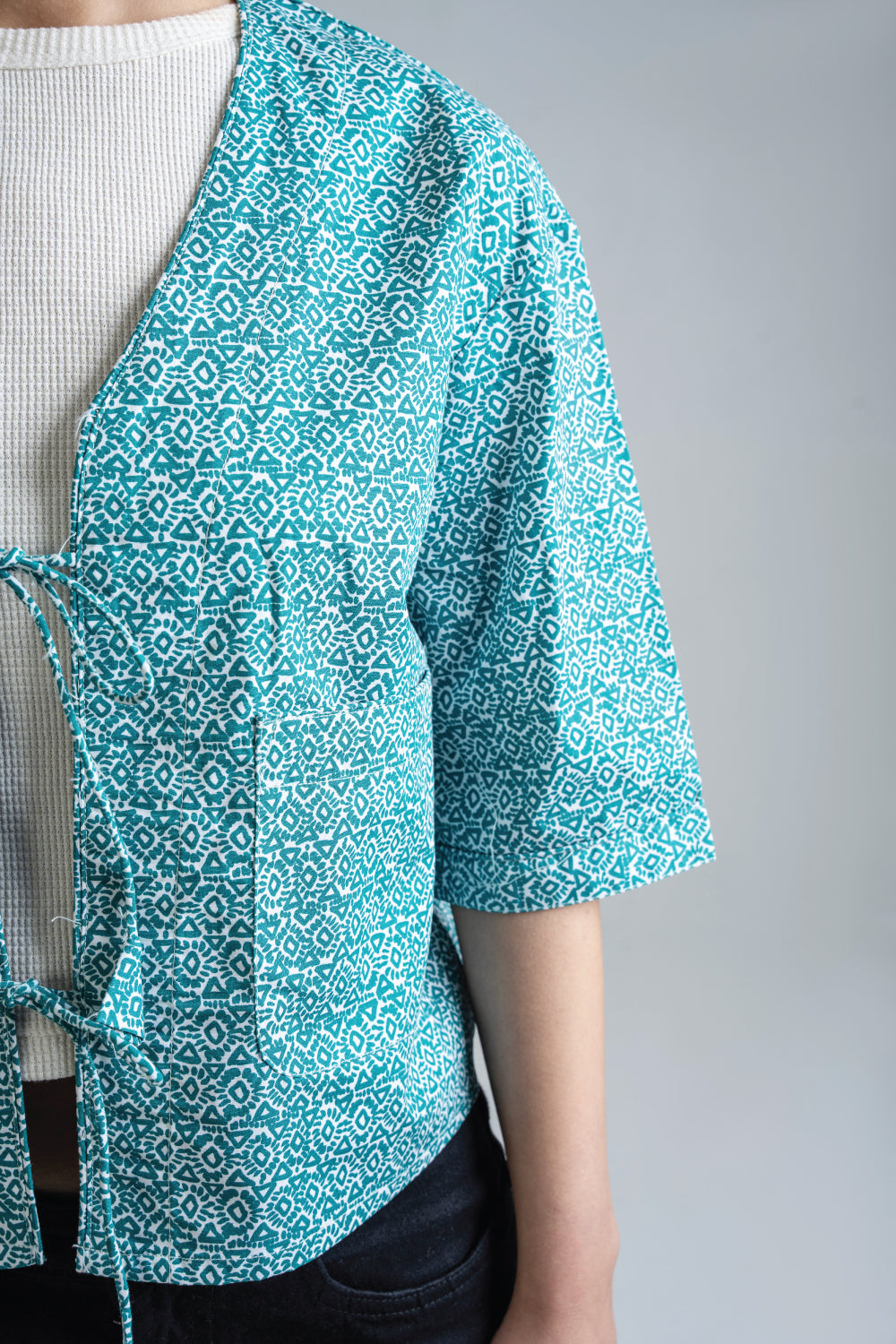 Printed Cropped Shirt