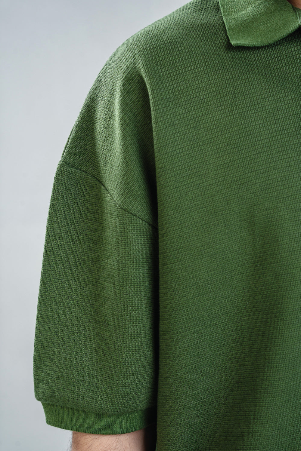 Jacquard Cropped Polo