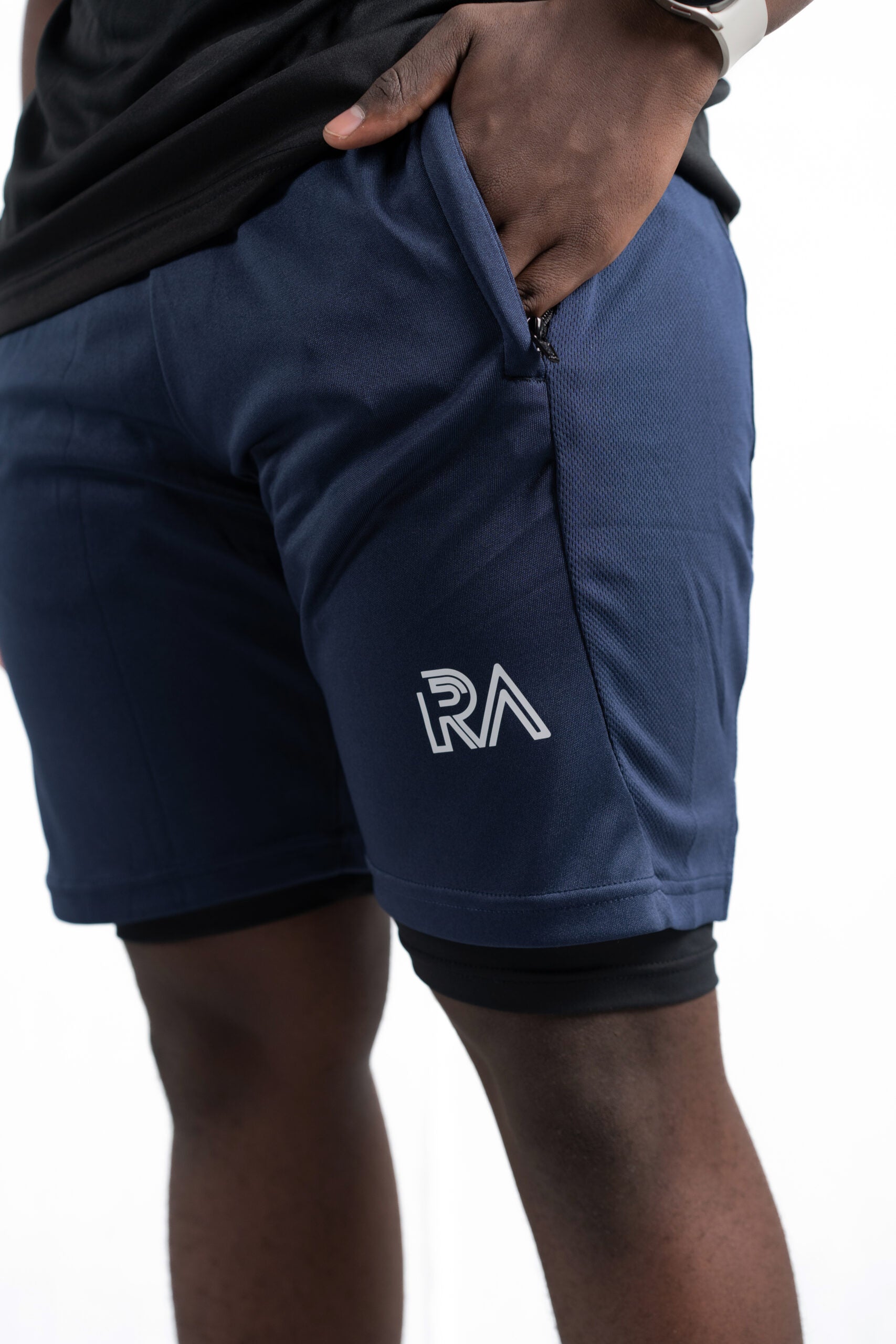 Fusion flex 2 in 1 shorts (blue)