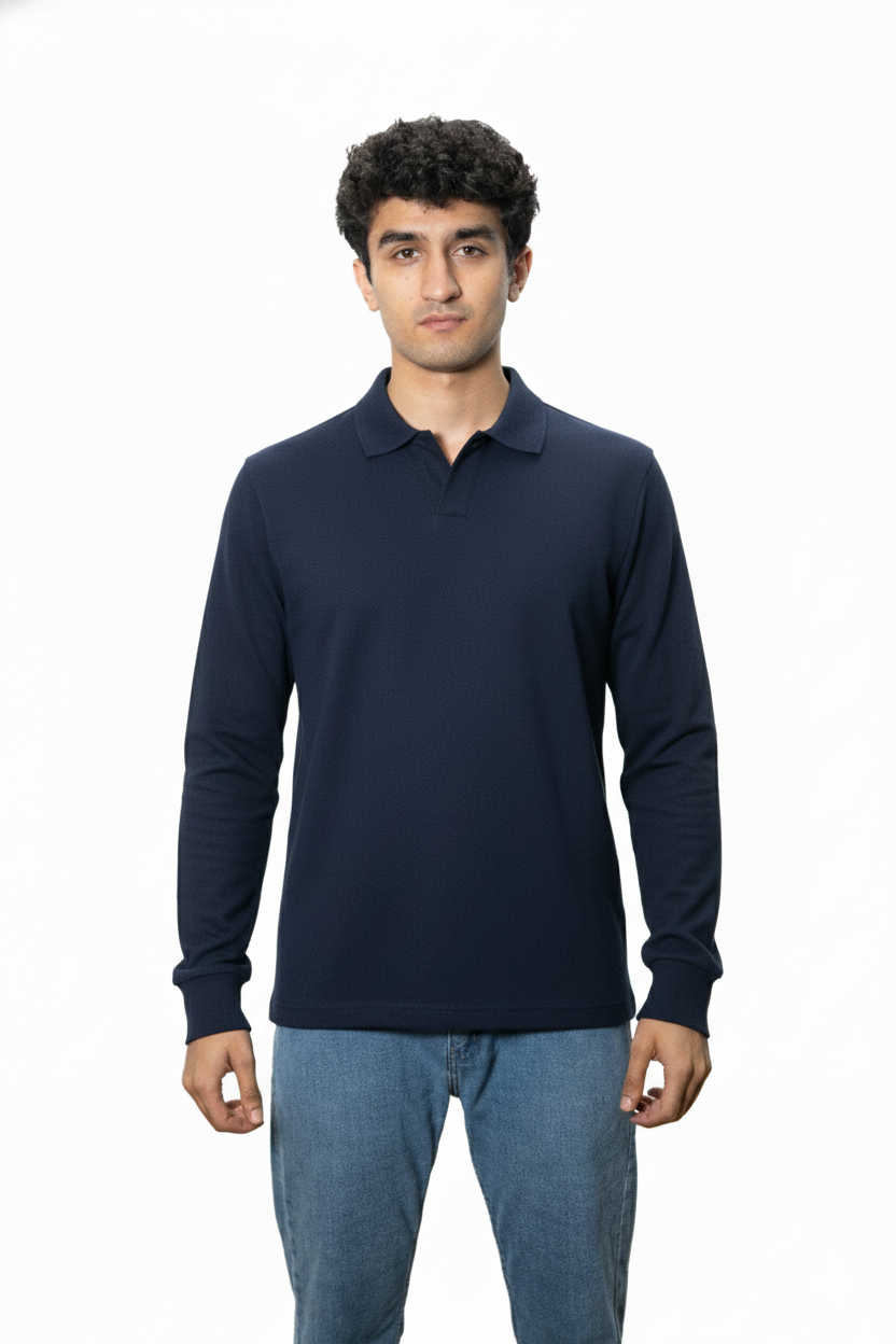 Polo Pullover - Blue
