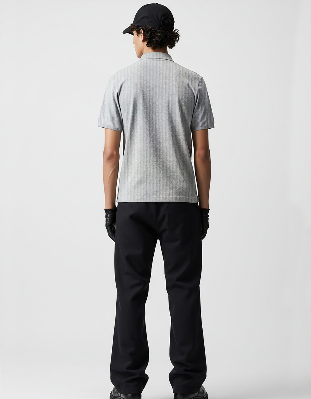 Light Grey Textured Polo