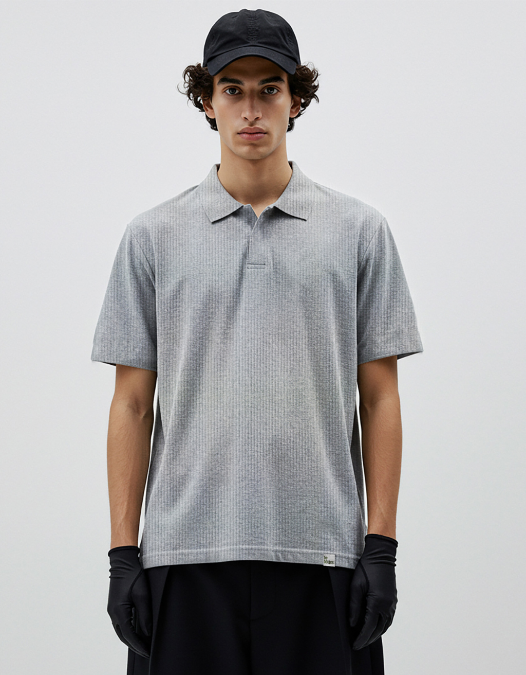 Light Grey Textured Polo