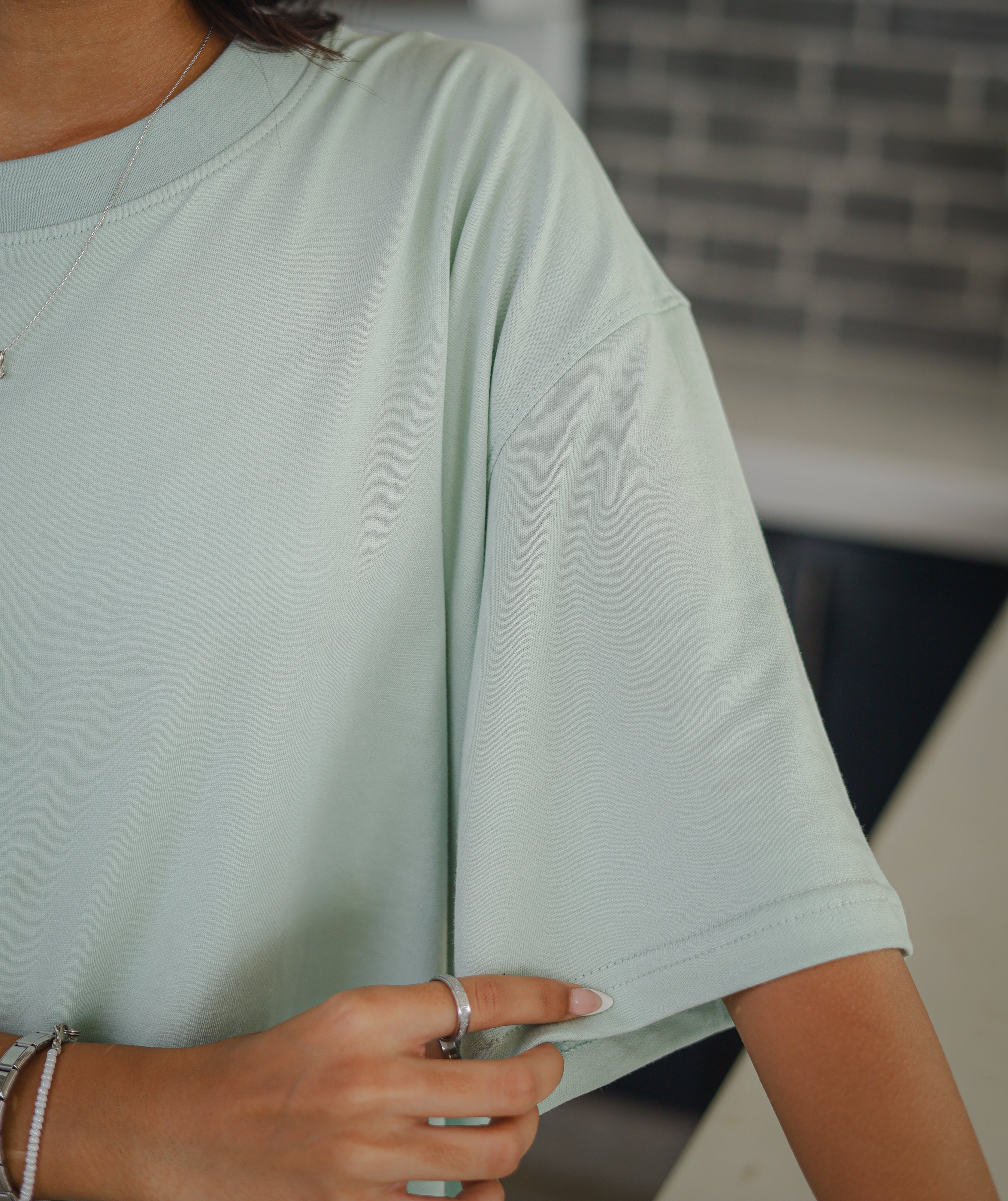 Boxy tee (Unisex) - Pastel Green