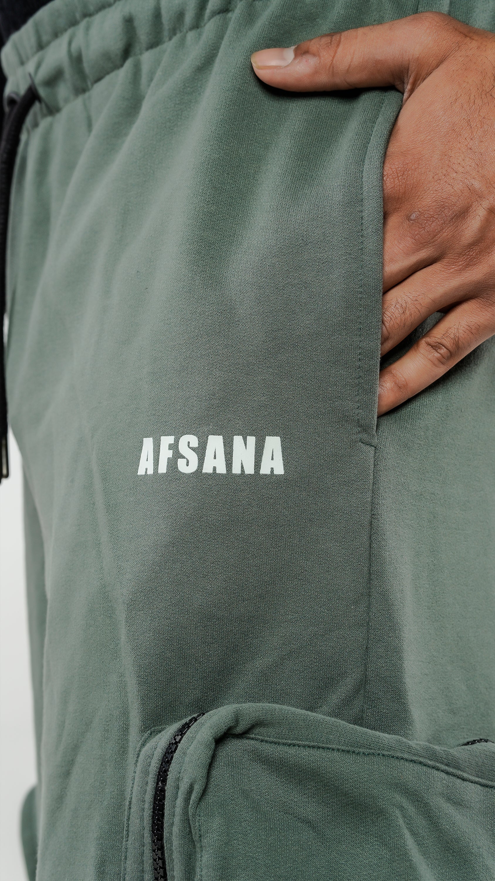 OLIVE GREEN BAGGY TROUSER
