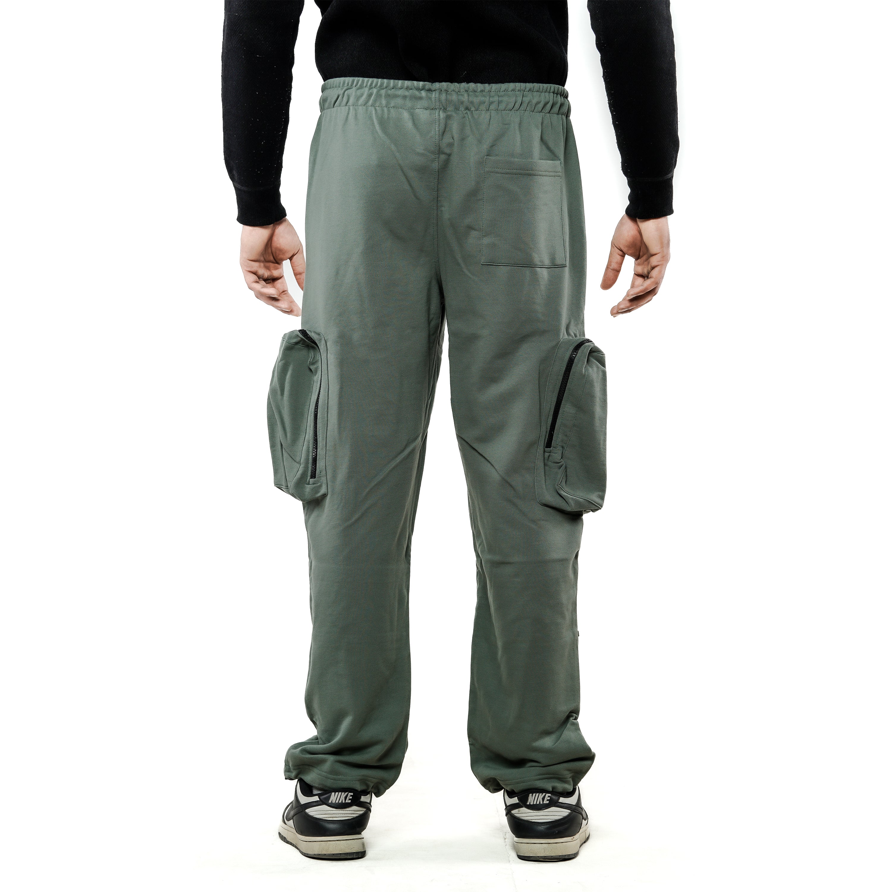OLIVE GREEN BAGGY TROUSER