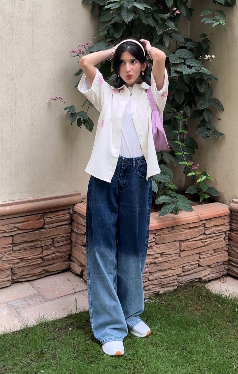 Ombre Blue Skater Jeans