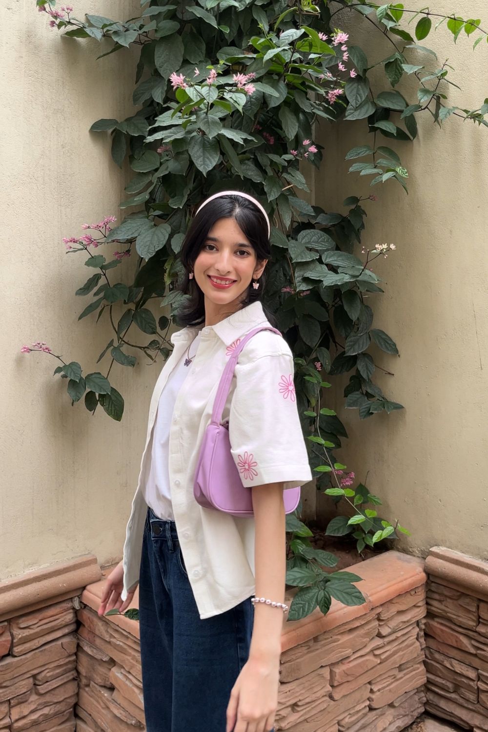 Pink Floral Boxy Shirt