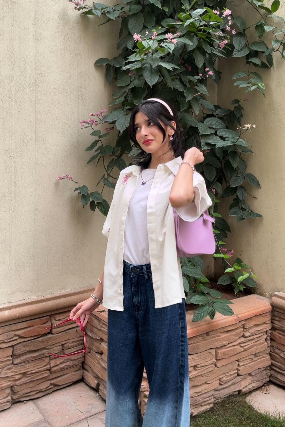 Pink Floral Boxy Shirt