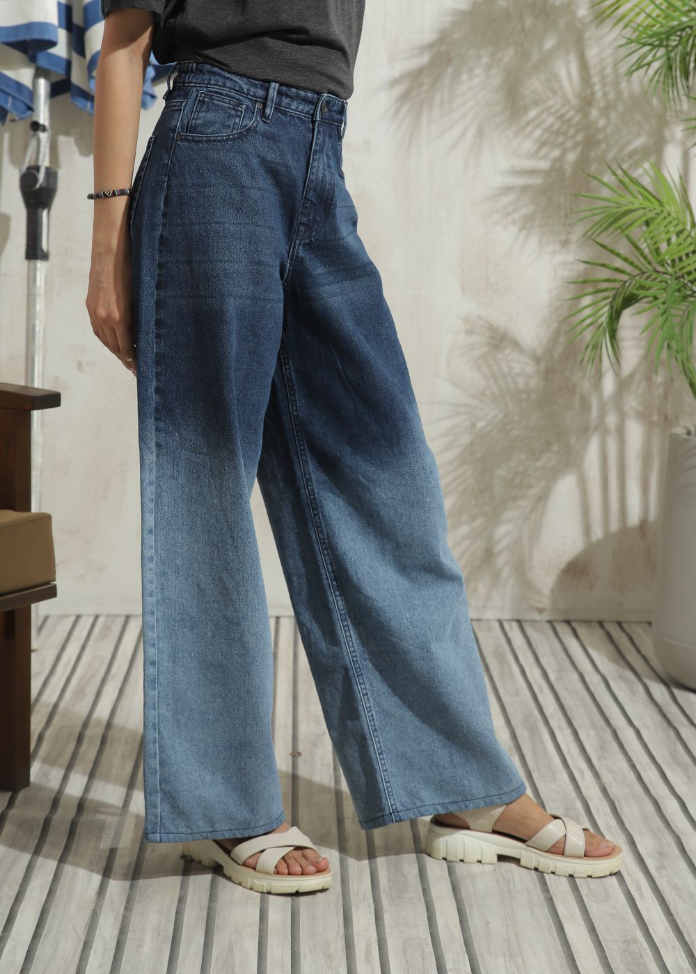 Ombre Blue Skater Jeans