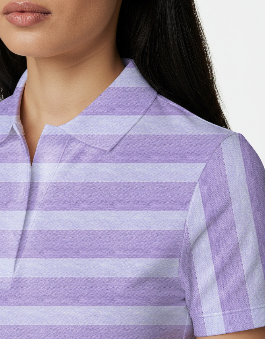 Lilac Strip Polo