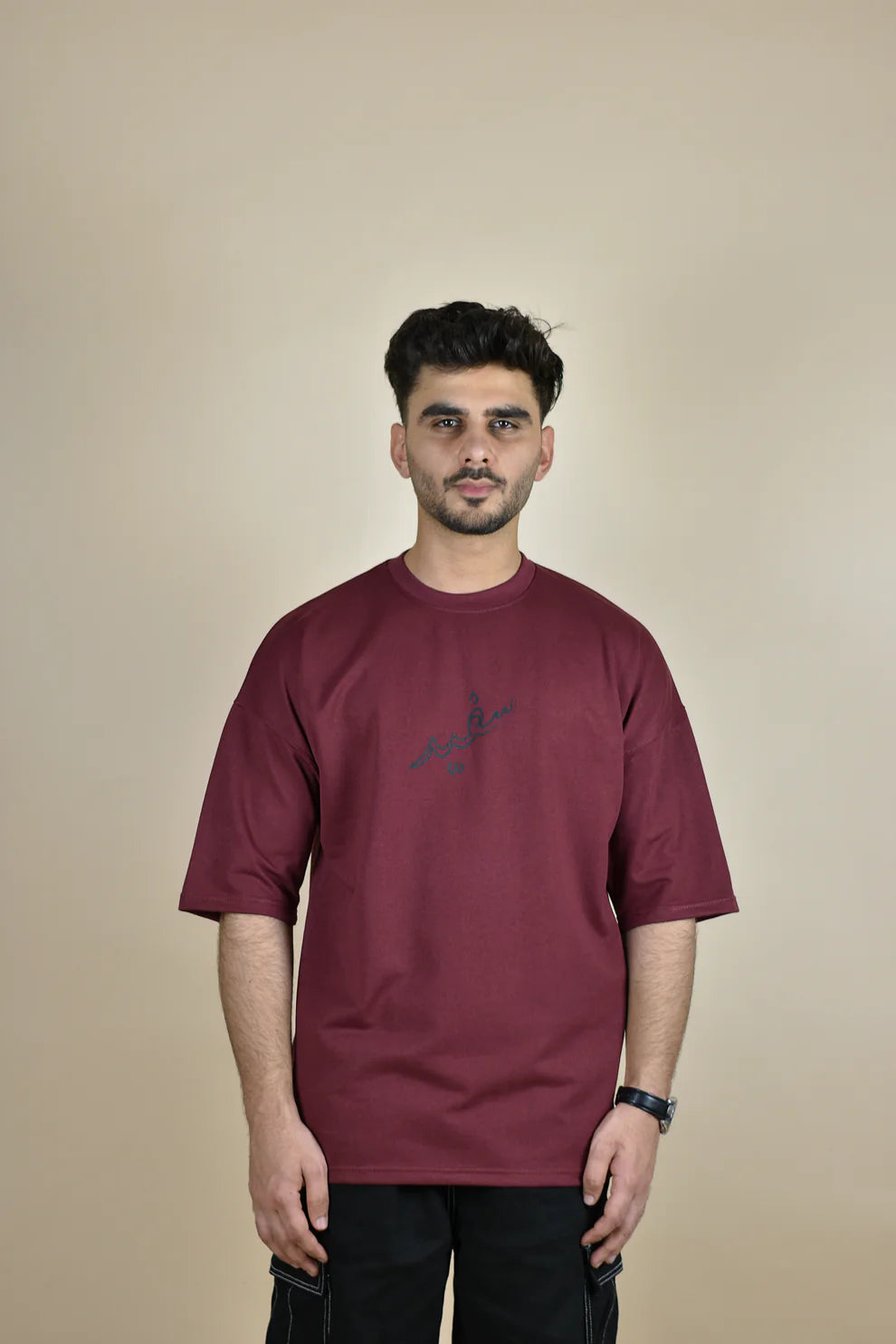 Signature Mahroon Oversized T-shirt