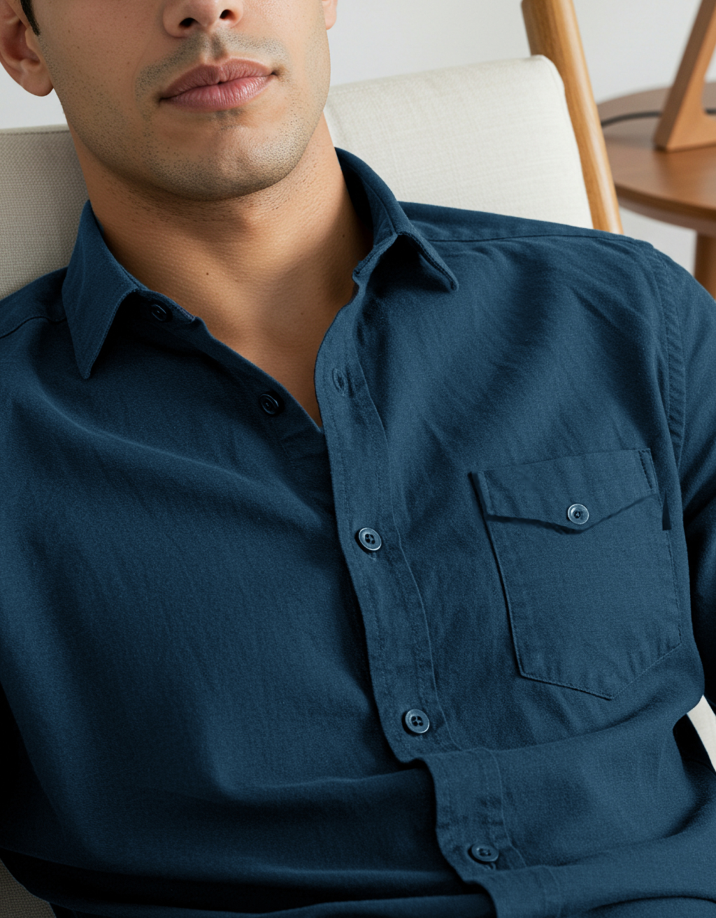 Navy button down Shirt