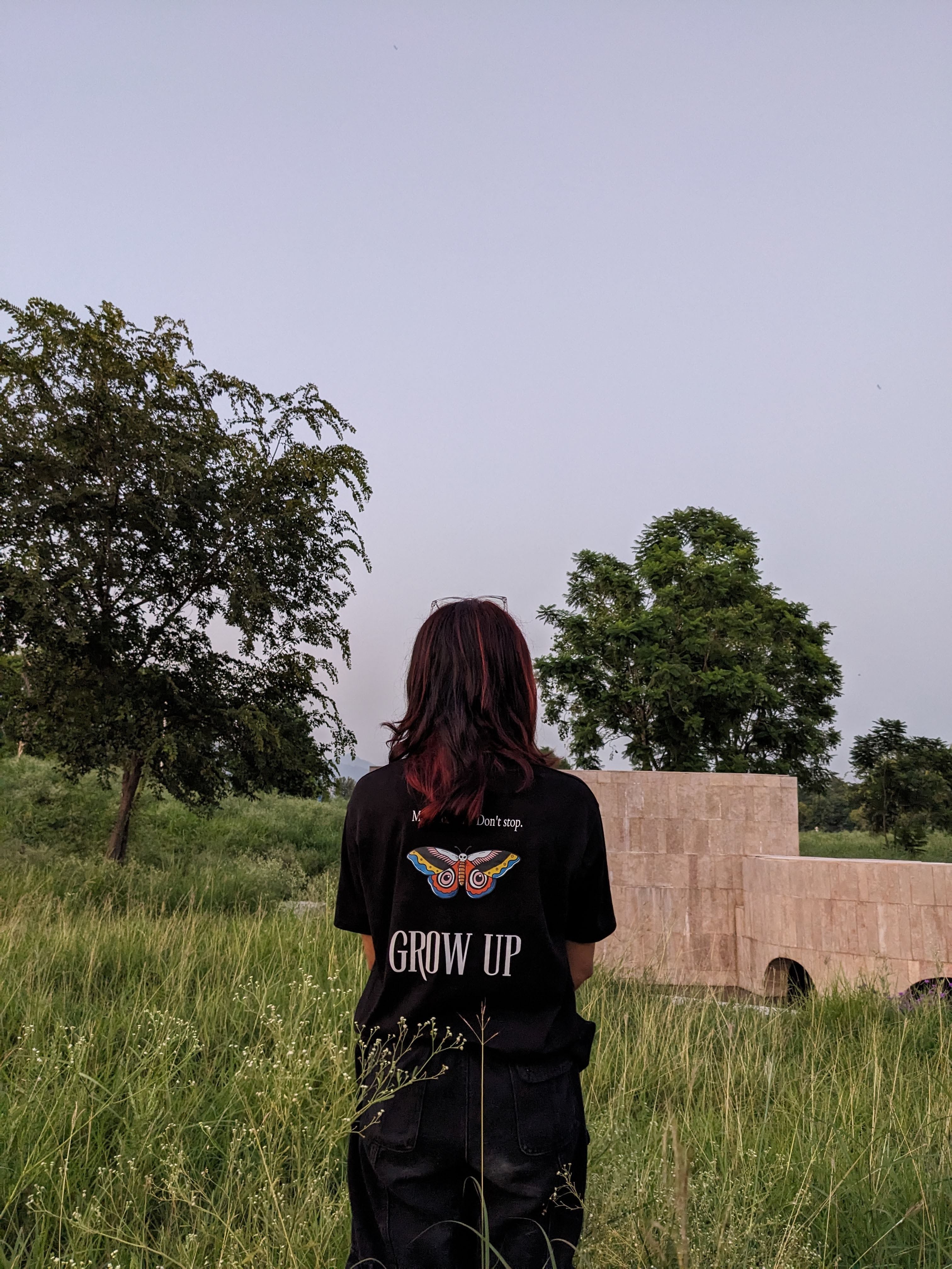 Printed Black Regular T-Shirt