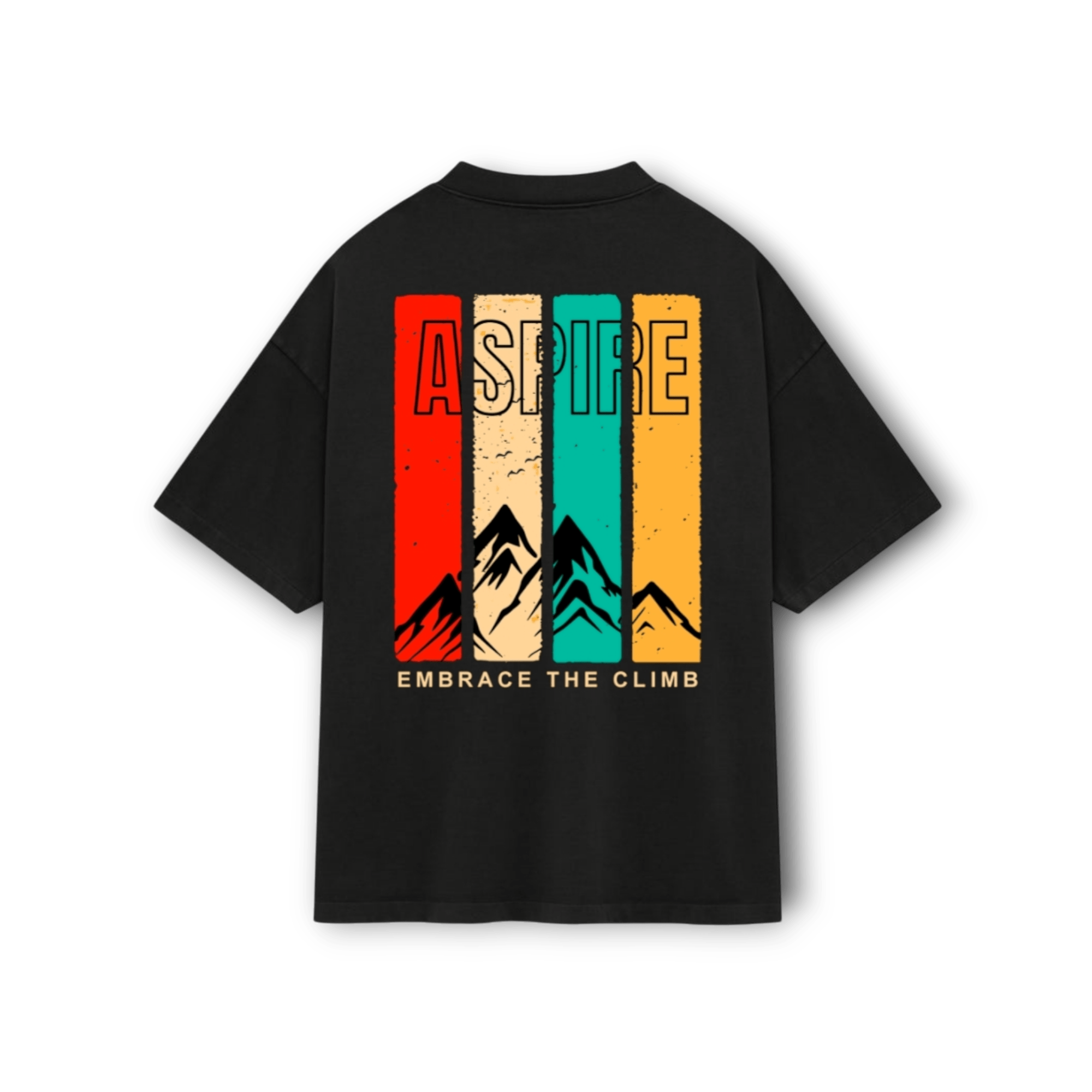 ASPIRE DROP SHOULDER TEE- BLACK